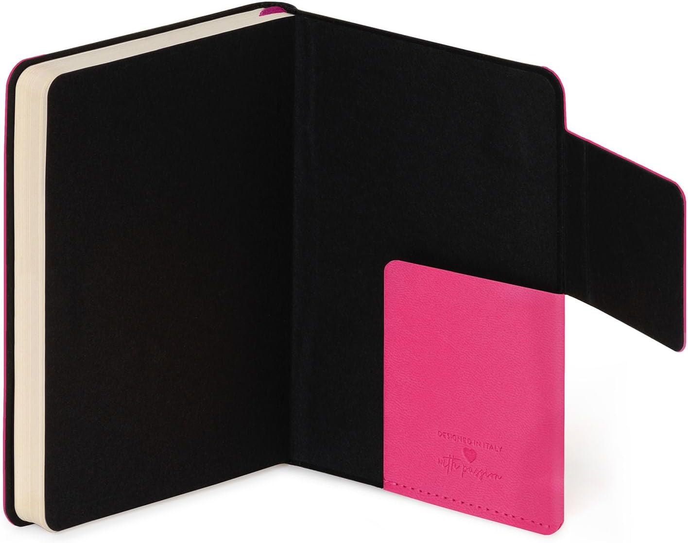 Legami - My Notebook, 6 mm ruled notebook, Raspberry, Small, FSC certified paper, 192 pages, soft cover, elastic closure, 9.5 x 13.5 cm