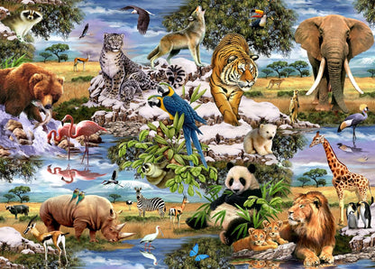 Mr. Broccoli 1000 Piece Puzzle, Wild Anitmals, 68 x 48 cm, Jungle and Safari Scene For Ages 12+ to Adult