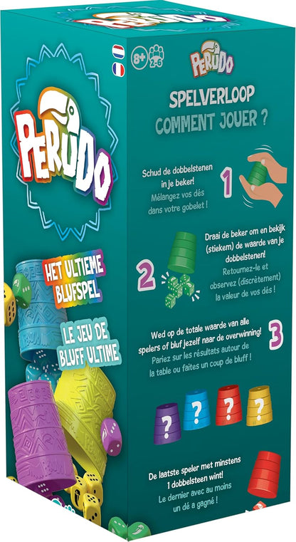 Asmodee - Perudo (New Version) - Board Game for Adults and Children from 8 Years - Shake, Talk, Win - Dice and Bluff Game - 2 to 6 Players - 30 Minutes -
