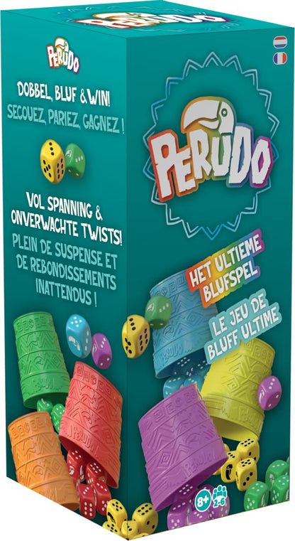 Asmodee - Perudo (New Version) - Board Game for Adults and Children from 8 Years - Shake, Talk, Win - Dice and Bluff Game - 2 to 6 Players - 30 Minutes -