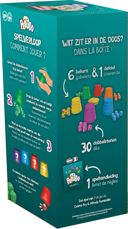 Asmodee - Perudo (New Version) - Board Game for Adults and Children from 8 Years - Shake, Talk, Win - Dice and Bluff Game - 2 to 6 Players - 30 Minutes -