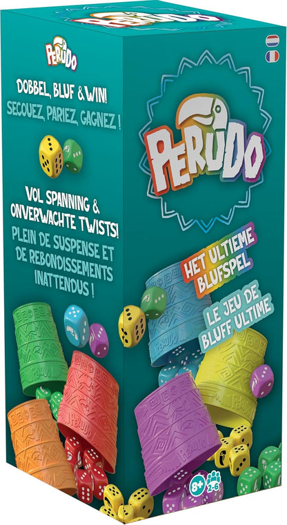 Asmodee - Perudo (New Version) - Board Game for Adults and Children from 8 Years - Shake, Talk, Win - Dice and Bluff Game - 2 to 6 Players - 30 Minutes -