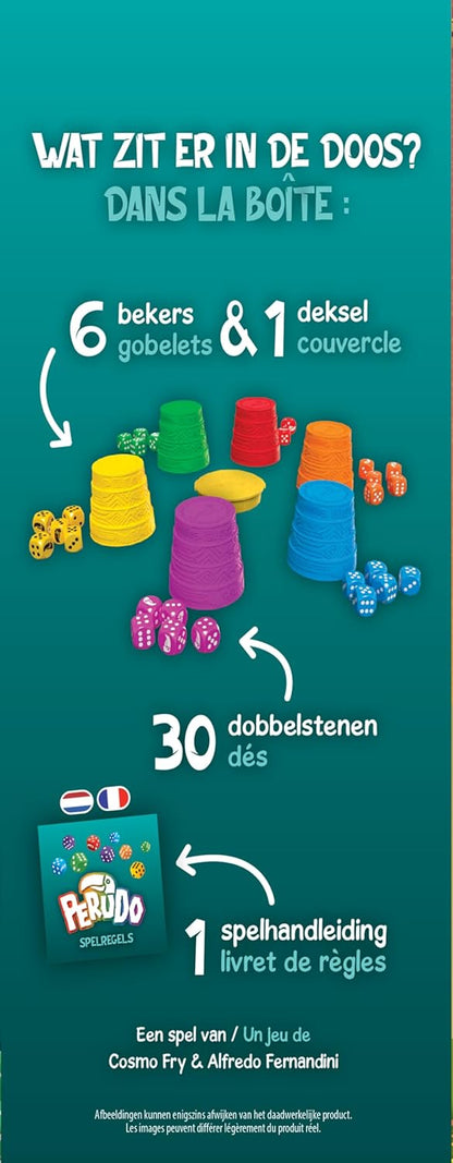 Asmodee - Perudo (New Version) - Board Game for Adults and Children from 8 Years - Shake, Talk, Win - Dice and Bluff Game - 2 to 6 Players - 30 Minutes -