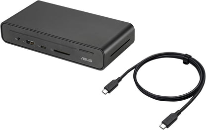Asus DC301 Triple Display Dock – 12-in-1 USB-C Docking Station – 90W – 3 4K Displays – HDMI/DP/RJ45/USB/SD