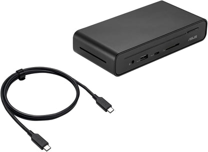 Asus DC301 Triple Display Dock – 12-in-1 USB-C Docking Station – 90W – 3 4K Displays – HDMI/DP/RJ45/USB/SD