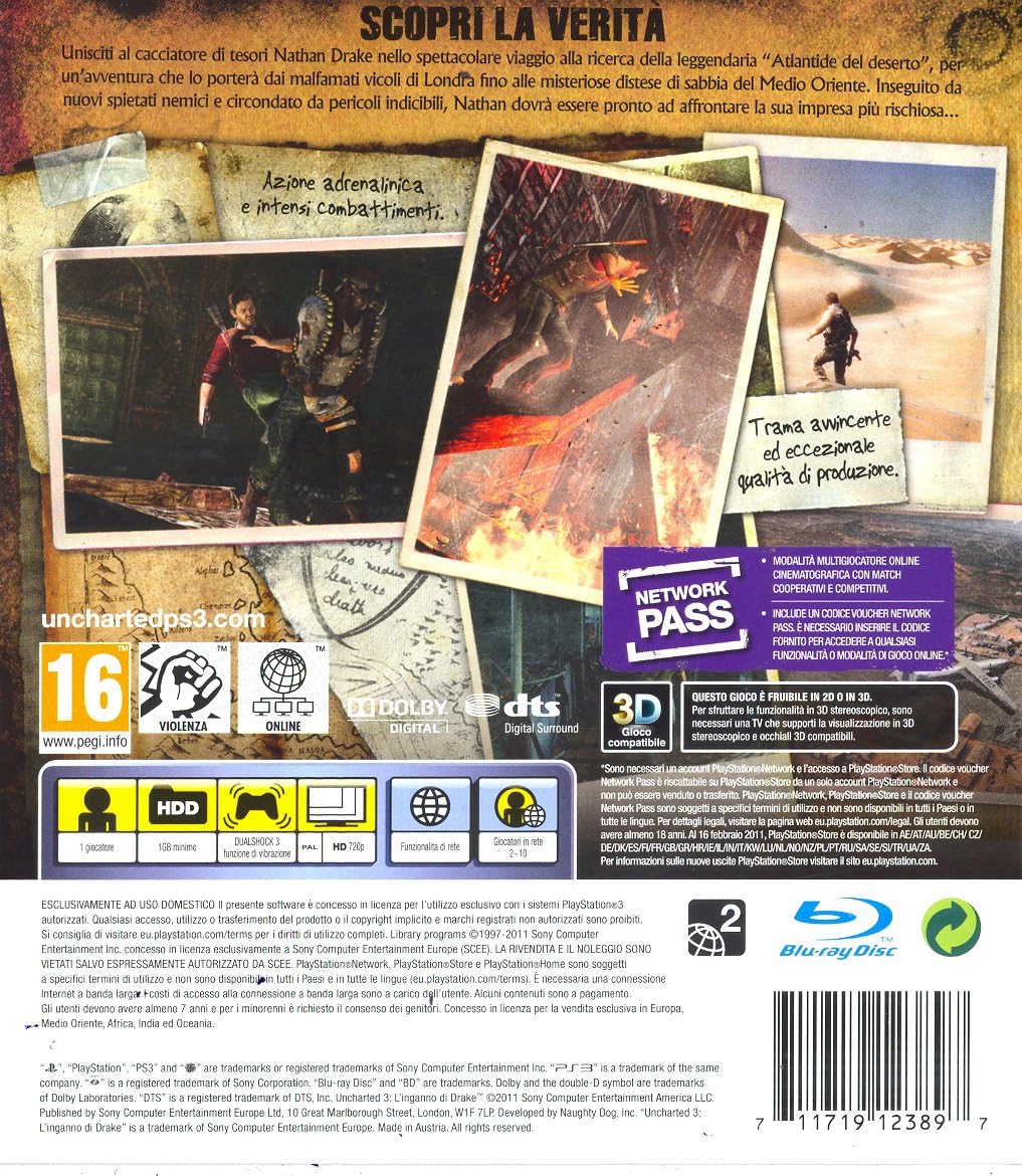 Uncharted 3: L`Inganno Di Drake - Standard Edition