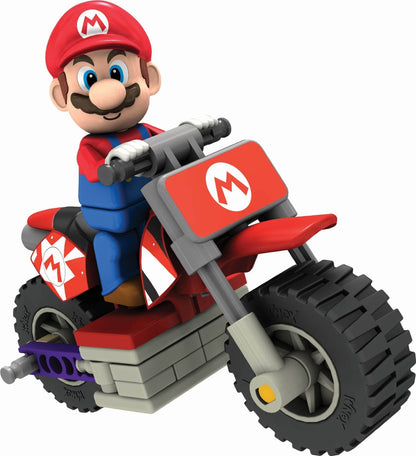 K'Nex - Statuetta di Supermario, Luigi in Moto