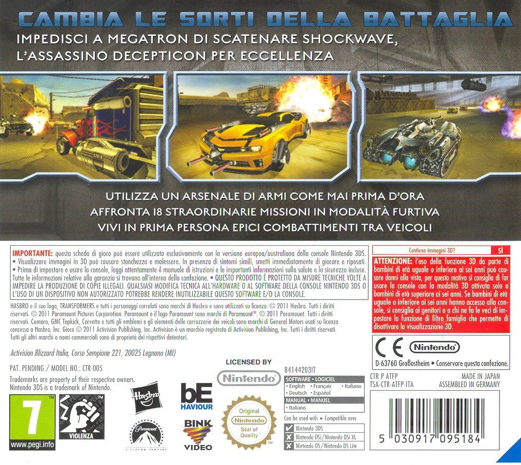 Transformers 3 3D stealth force edition