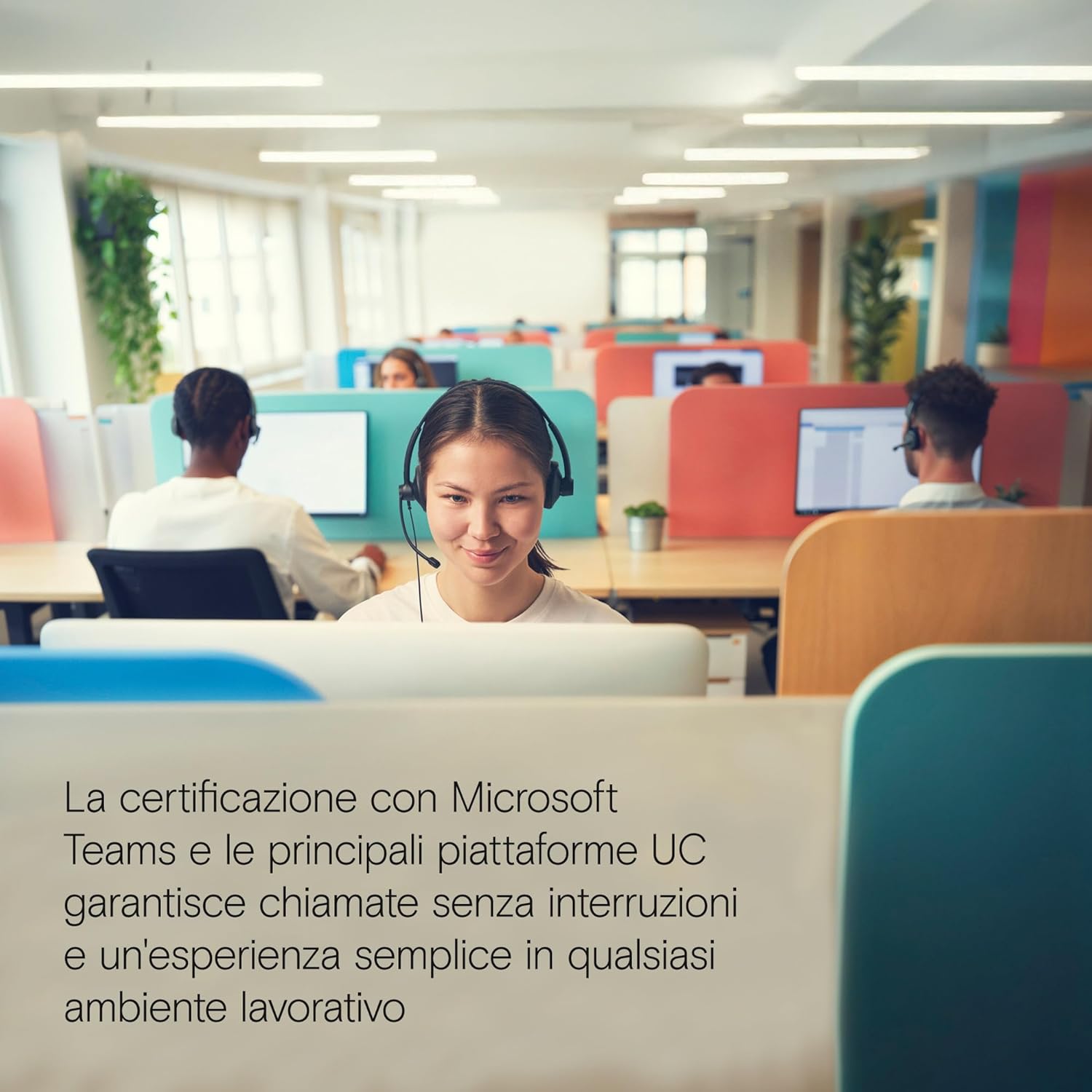 EPOS IMPACT 100 MS Stereo USB-C+A Cuffie con Microfono, Certificate Microsoft Teams, Cancellazione Rumore, Leggere, Controllo Chiamate, Auricolari Morbidi, Adattatore USB, Professionali UC