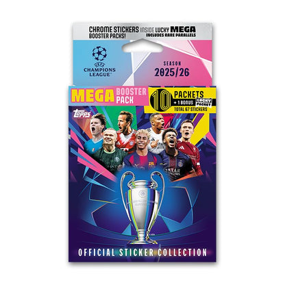 Champions League Sticker 25/26 - Mega Booster Pack (Enthält 67 Aufkleber