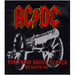 AC/DC Men's Cannon Woven Logo Woven Patch Black, Black, One size