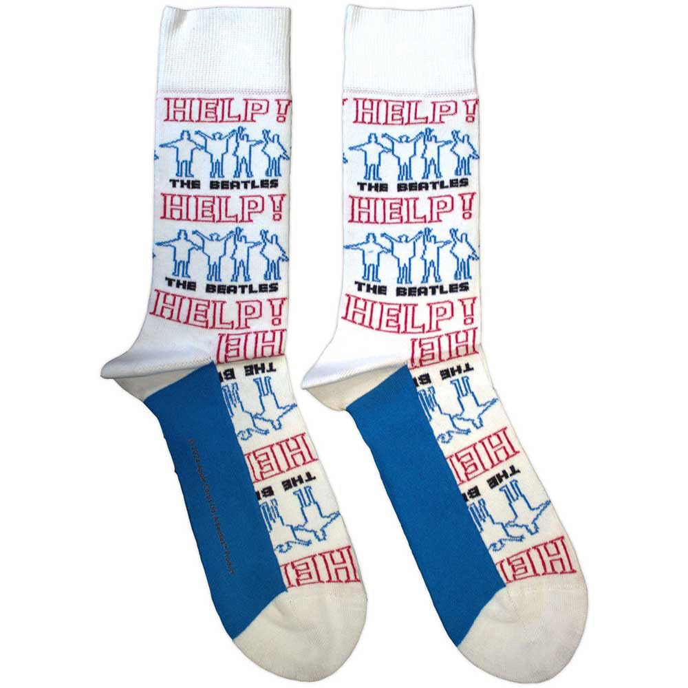 Rock Off officially licensed products The Beatles Help Outlines Repeat Ankle Socks One Size