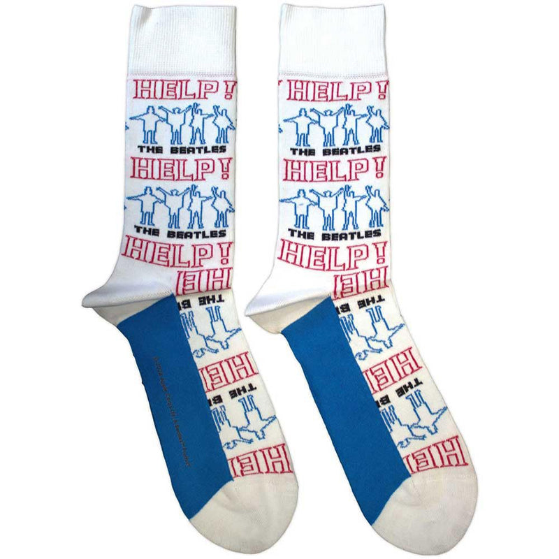 Rock Off officially licensed products The Beatles Help Outlines Repeat Ankle Socks One Size