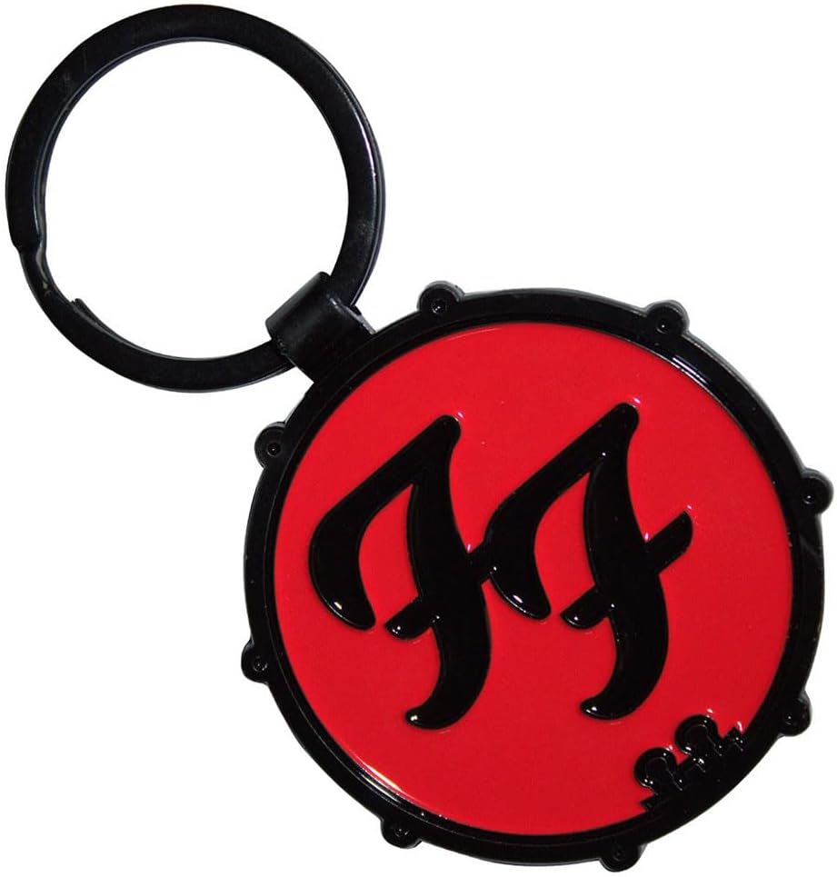 Rock Off officially licensed products Foo Fighters FF Logo Drum Double Sided Keyring Keychain One Size