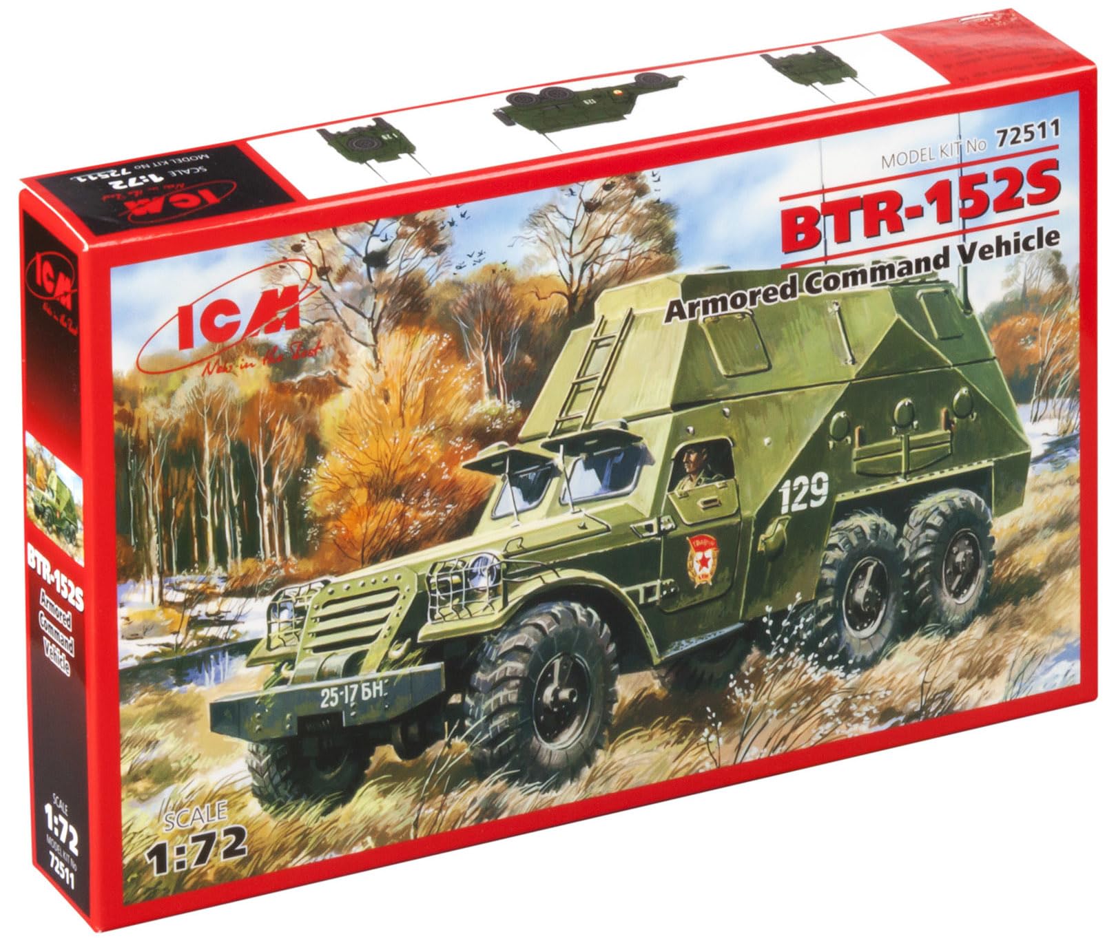 ICM 72511 - Veicolo da Commando sovietico BTR-152S, Armato