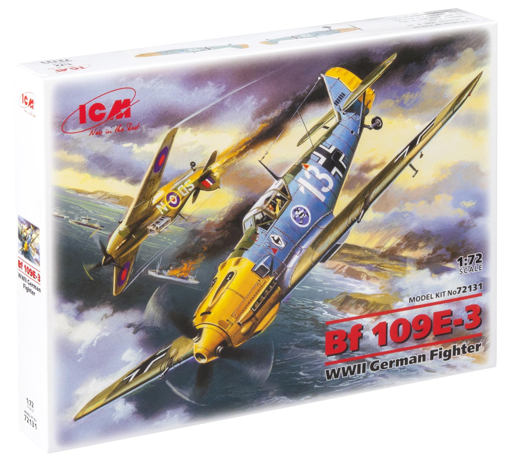 ICM ICM72131 1:72-Messerschmitt Bf 109E-3 Guerra Mondiale Tedesco Fighter