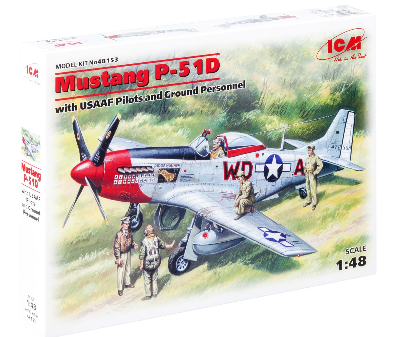 ICM 48153 - Mustang P-51D-15 con Piloti USSAF e Personale di Terra