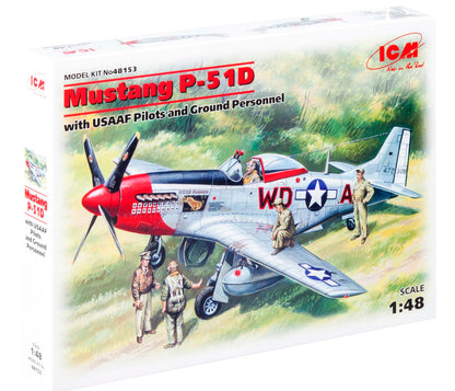ICM 48153 - Mustang P-51D-15 con Piloti USSAF e Personale di Terra