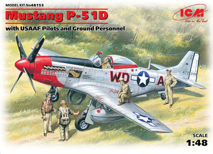 ICM 48153 - Mustang P-51D-15 con Piloti USSAF e Personale di Terra