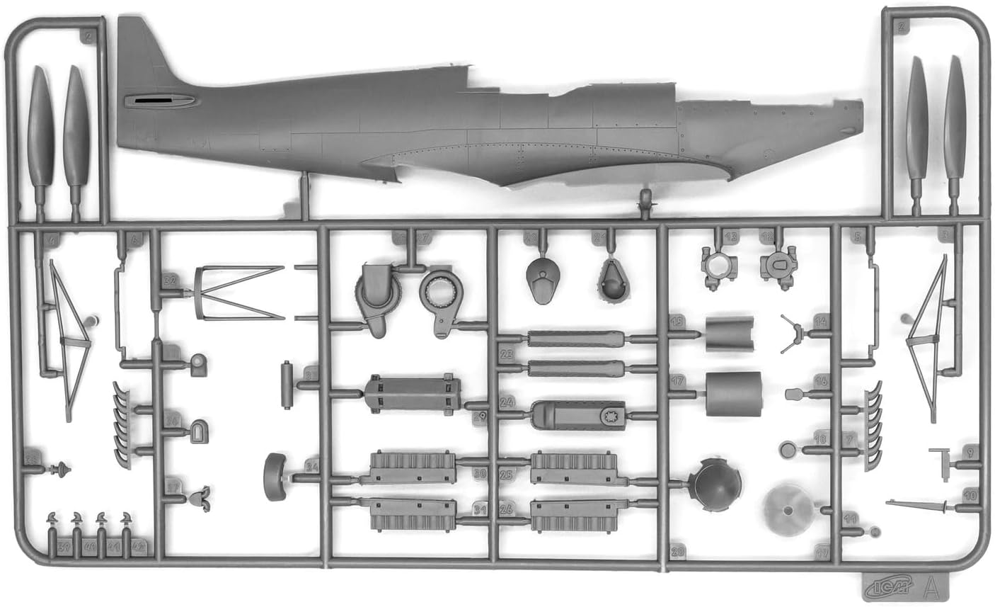 ICM 1:48 - Spitfire Mk.VIII, WWII USAAF Fighter