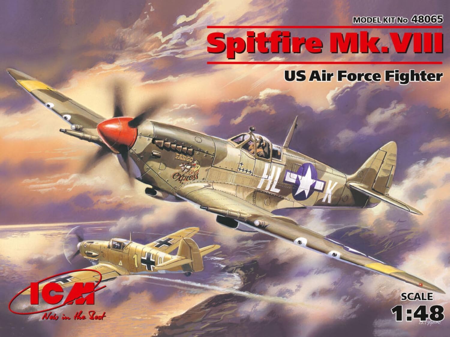 ICM 1:48 - Spitfire Mk.VIII, WWII USAAF Fighter