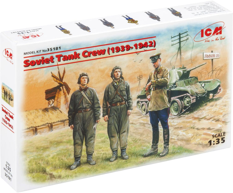 ICM 1:35 - Soviet Tank Crew (1939-1942) 3 Figs