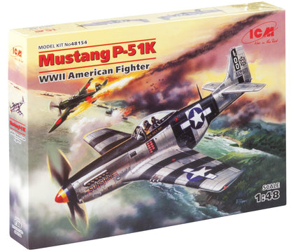 ICM 1:48 -Modellino Aereo Mustang P-51 K, WWII American Fighter - ICM48154