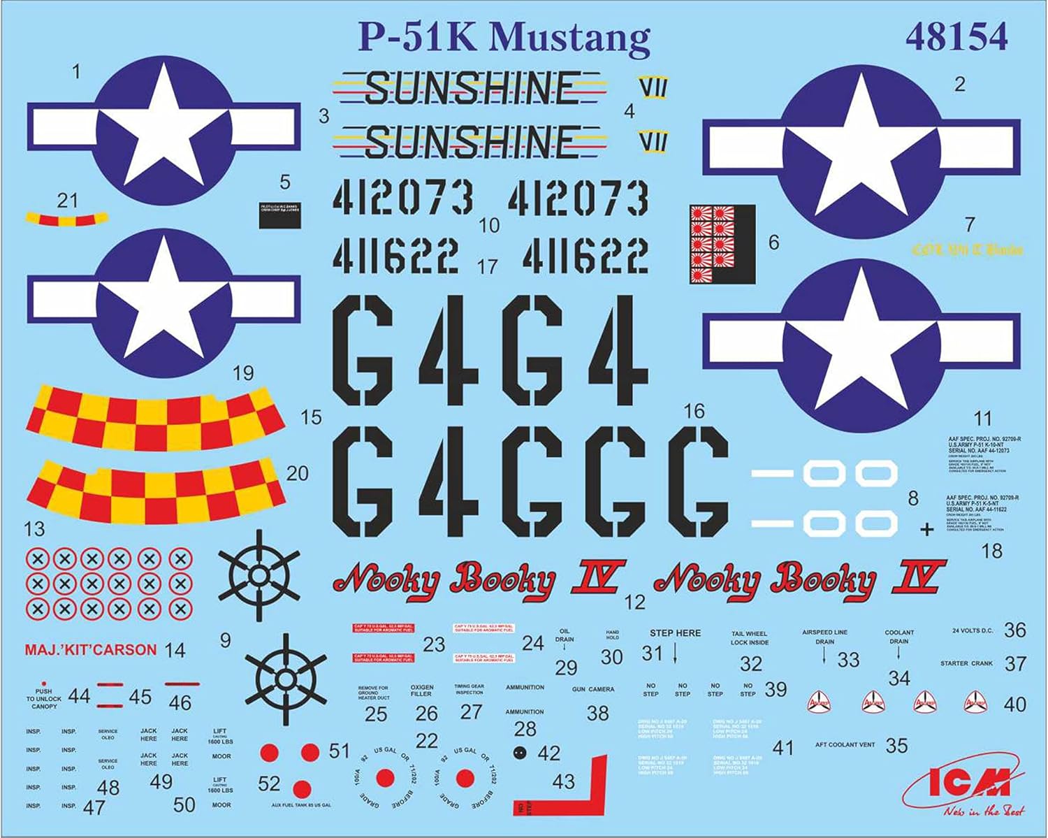 ICM 1:48 -Modellino Aereo Mustang P-51 K, WWII American Fighter - ICM48154