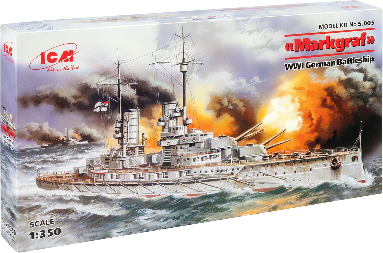 ICM 1:350 - "Markgraf" WWI German Battleship