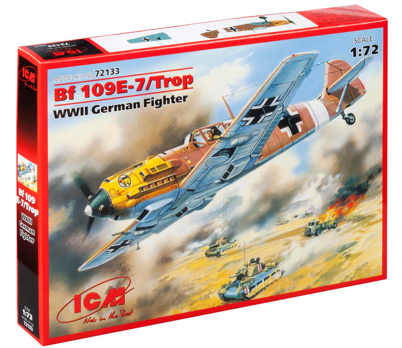 ICM 1:72 - Messerschmitt Bf 109E-7/Trop, WWII Fighter