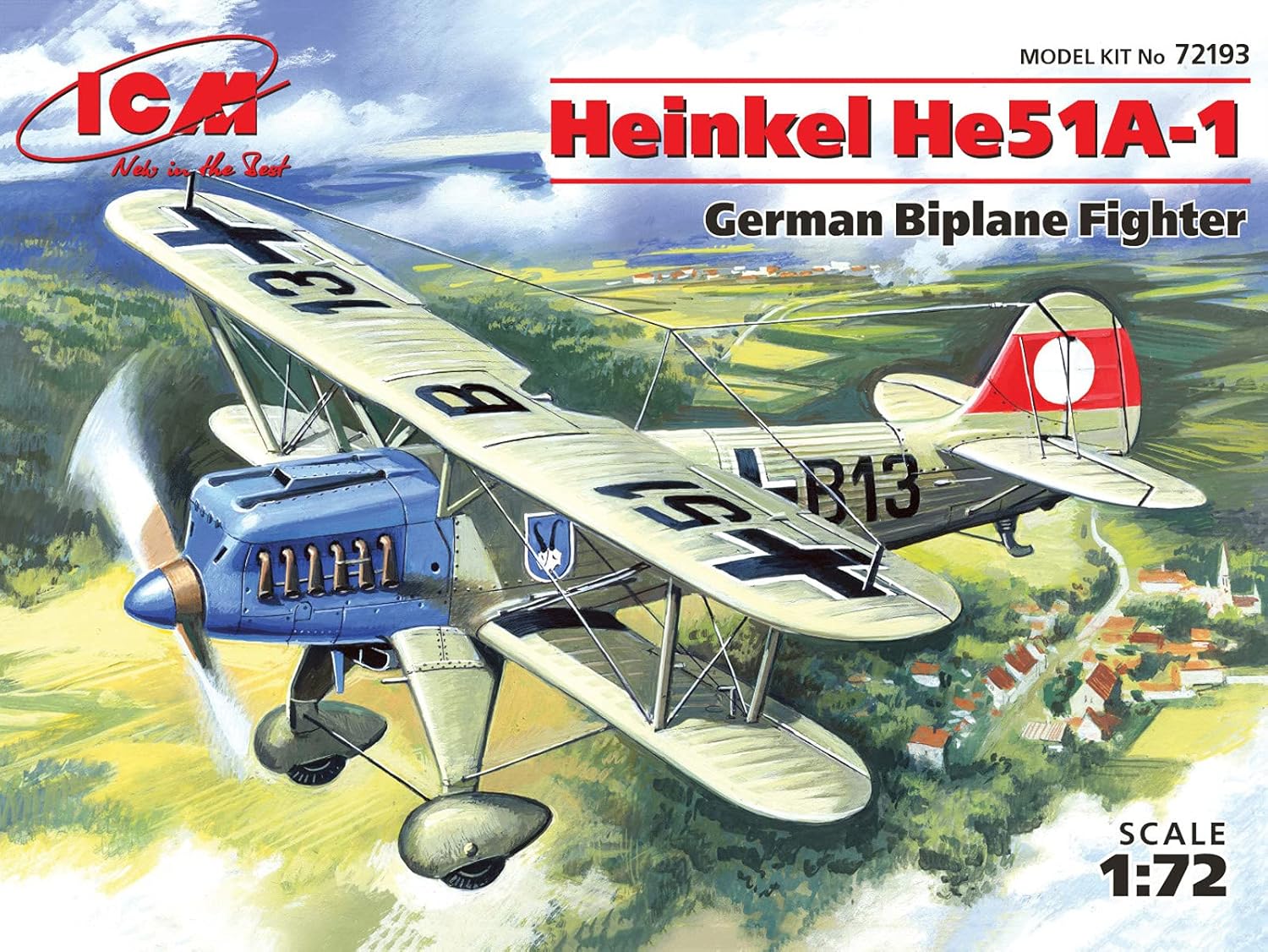 Heinkel He 51A-1 German Biplane Fighter