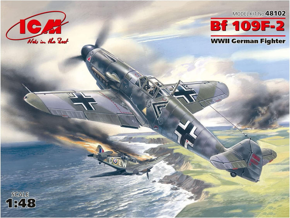 ICM ICM48102 (-) 1:48-Messerschmitt Bf 109F-2 Guerra Mondiale Tedesco Combattente