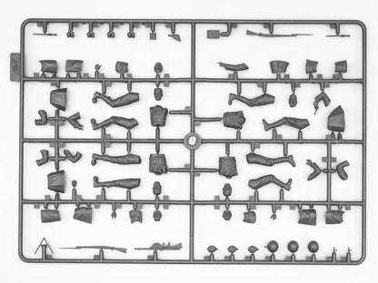 ICM ICM35562 1:35-Greek Evzones (1940-1941) 4 Figs, Black, Mittel
