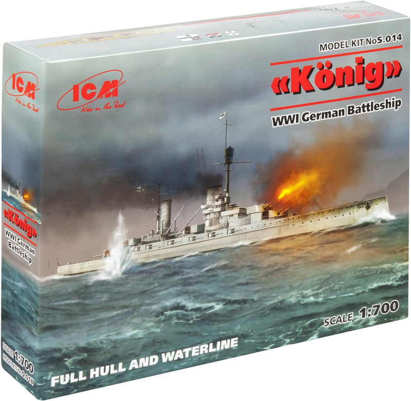ICM 1:700 - K nig',Battleship full hull/waterline
