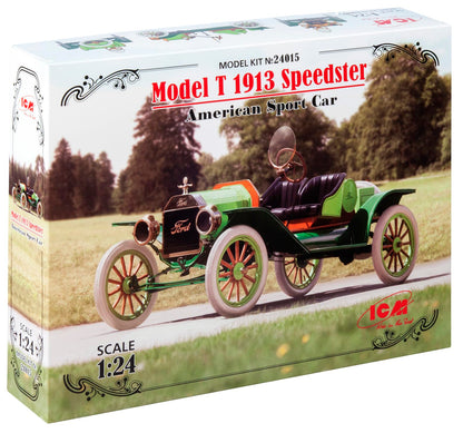 ICM ICM24015 1:24-Model T 1913 Speedster, US Sports Car, black