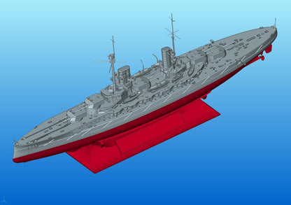 ICM S.017 - Modellino di Markgraf (full hull & waterline) WWI German Battleship, grigio