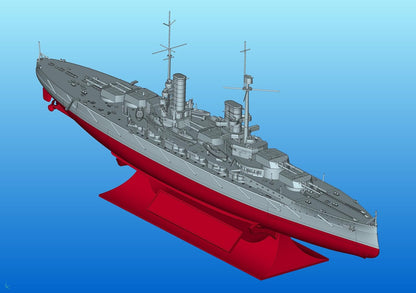 ICM S.017 - Modellino di Markgraf (full hull & waterline) WWI German Battleship, grigio