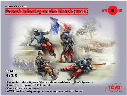French Infantry On The March (1914) 4 Figures