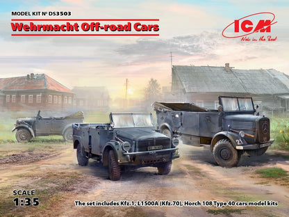 ICM DS3503 Wehrmacht Off-Road Cars (3 Stück