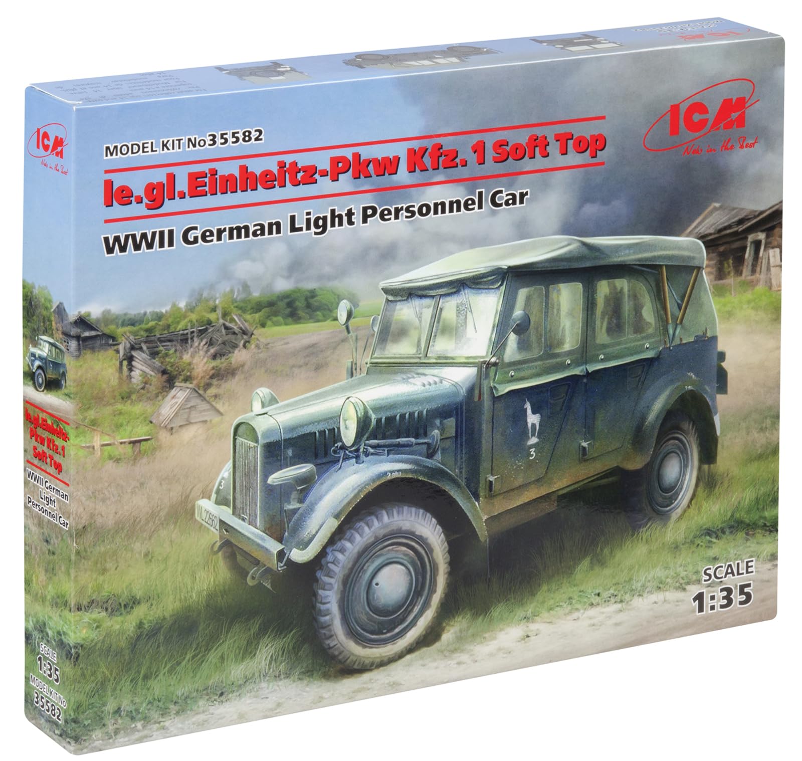 ICM 1:35 - le.gl.Einheitz-Pkw Kfz.1 Soft Top