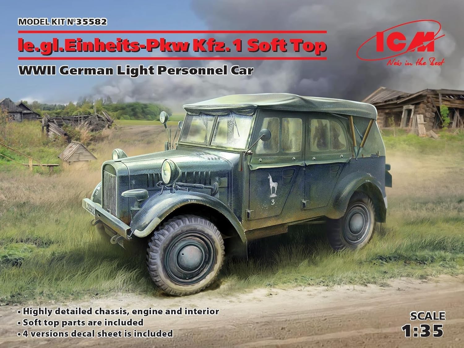 ICM 1:35 - le.gl.Einheitz-Pkw Kfz.1 Soft Top