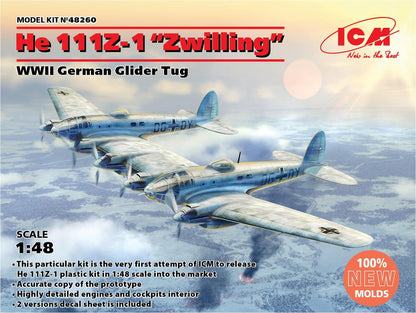 ICM 1:48 - He 111Z-1 Zwilling WWII Glider Tug Multicolour