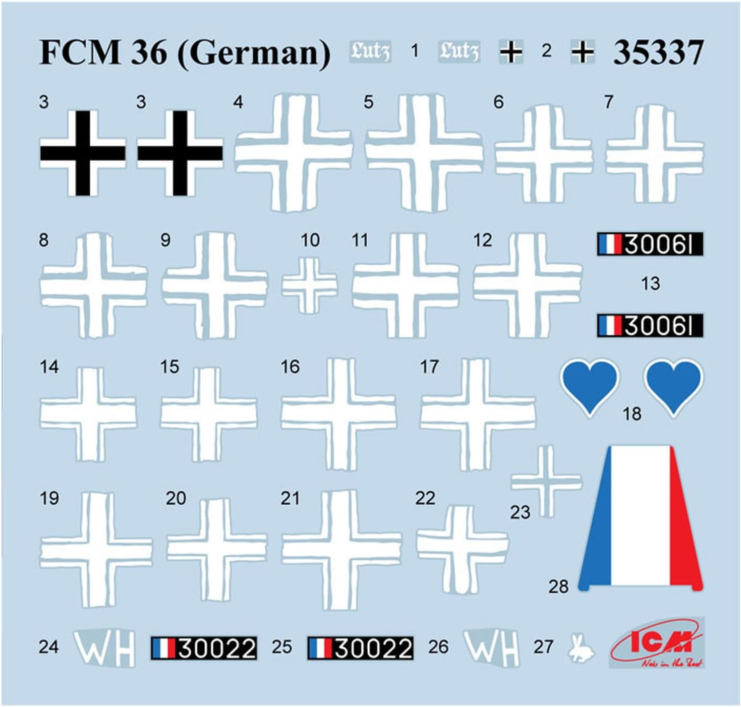 ICM 35337 - Carro armato leggero in plastica dell'esercito tedesco FCM36 1/35