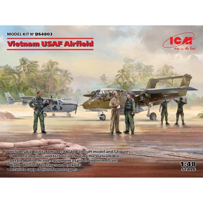 ICM 1:48 - Vietnam USAF Airfield w/5 figures