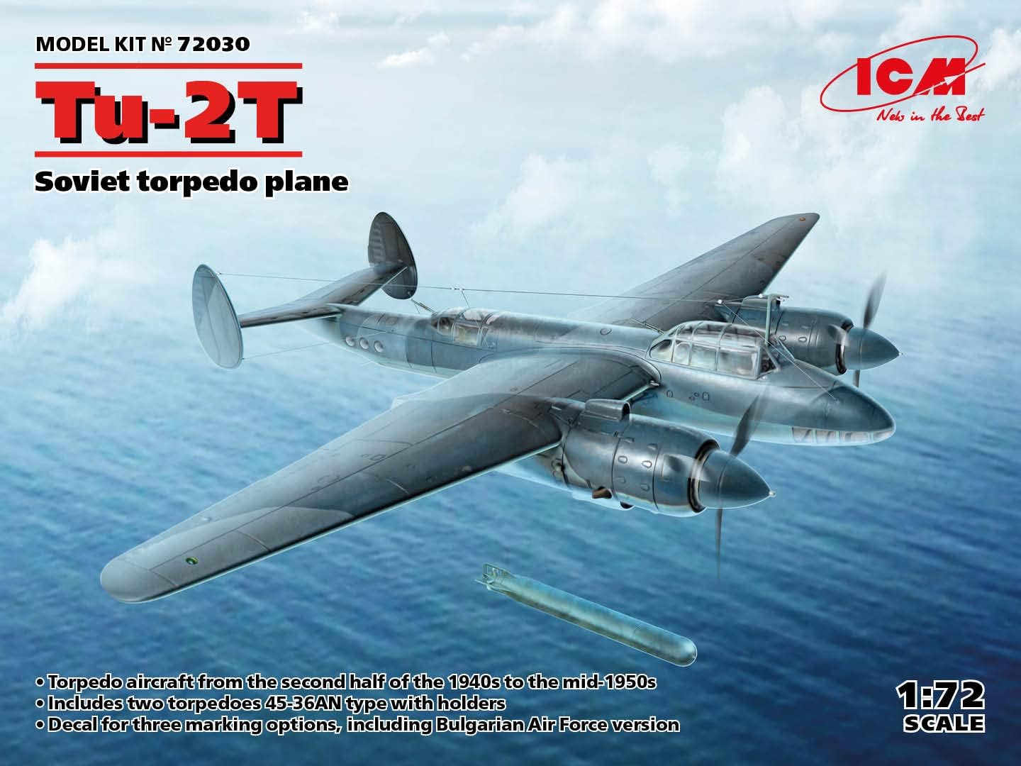 ICM 1:72 Tu-2T Soviet Torpedo Plane, Model kit, ICM72030