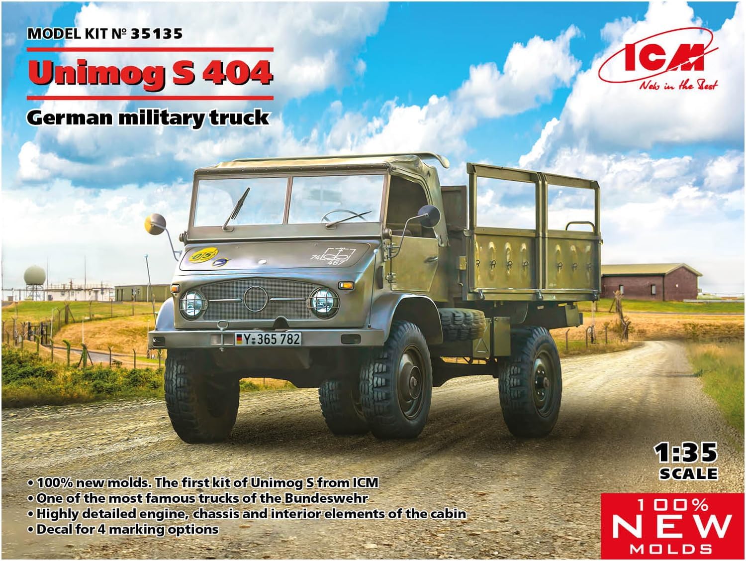 ICM 1:35 Unimog S404 German Military Truck, Model kit, ICM35135