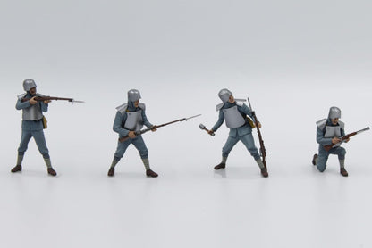 ICM ICM35721 1:35-WWI Italian Infantry in Armor Scale Model kit