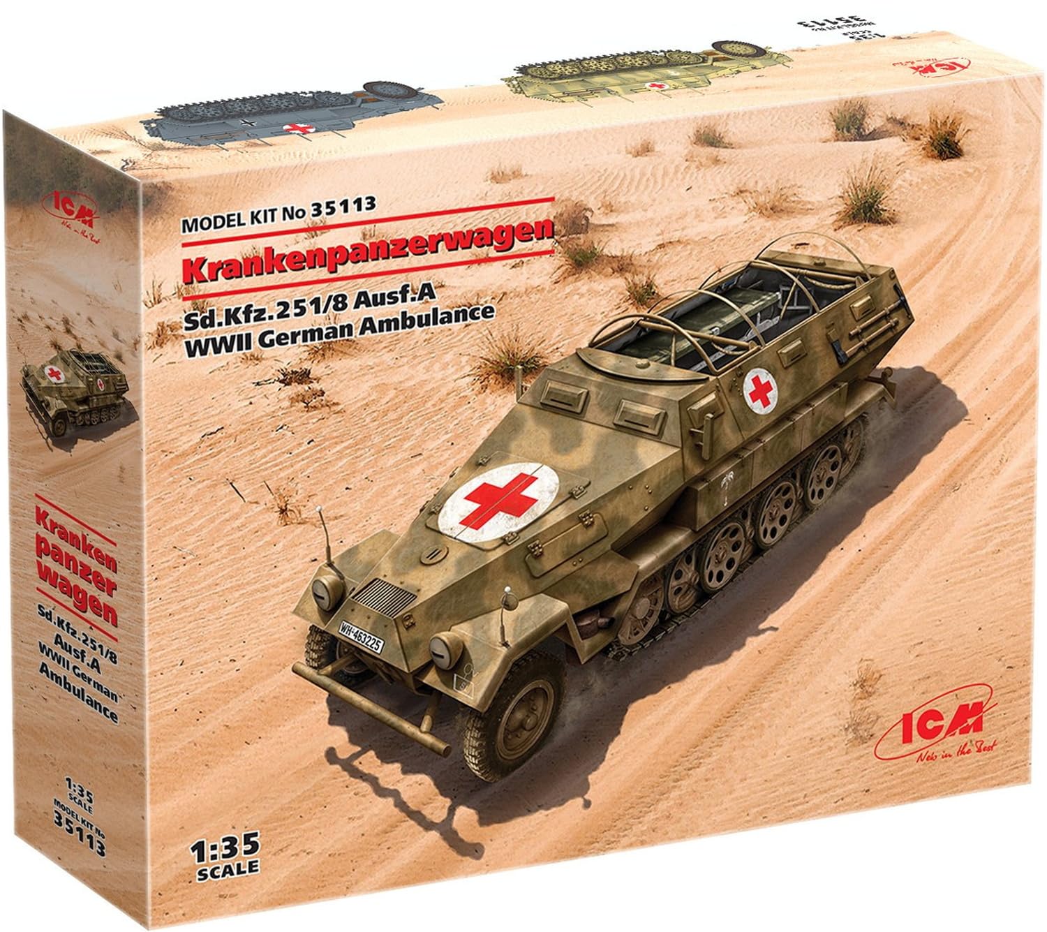 ICM 1:35 - Sd.Kfz.251/8 Ausf.A Krankenpanzerwagen Ambulance Model kit, ICM35113