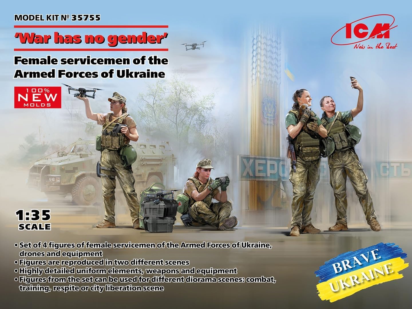 ICM 1:35 War has no Gender, Females of Ukrainian Army