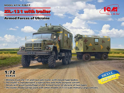 ICM 1:72 - 'ZiL-131, Truck with Trailer (Ukraine